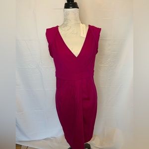 DIANE VON FURSTENBERG WHITLEY DRESS RASPBERRY SIZE 12 NEW WITH TAGS